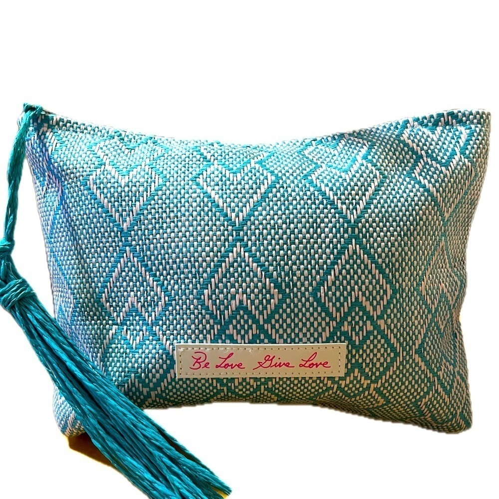 Josie Maran Cosmetic Travel Bag, Blue (Empty)